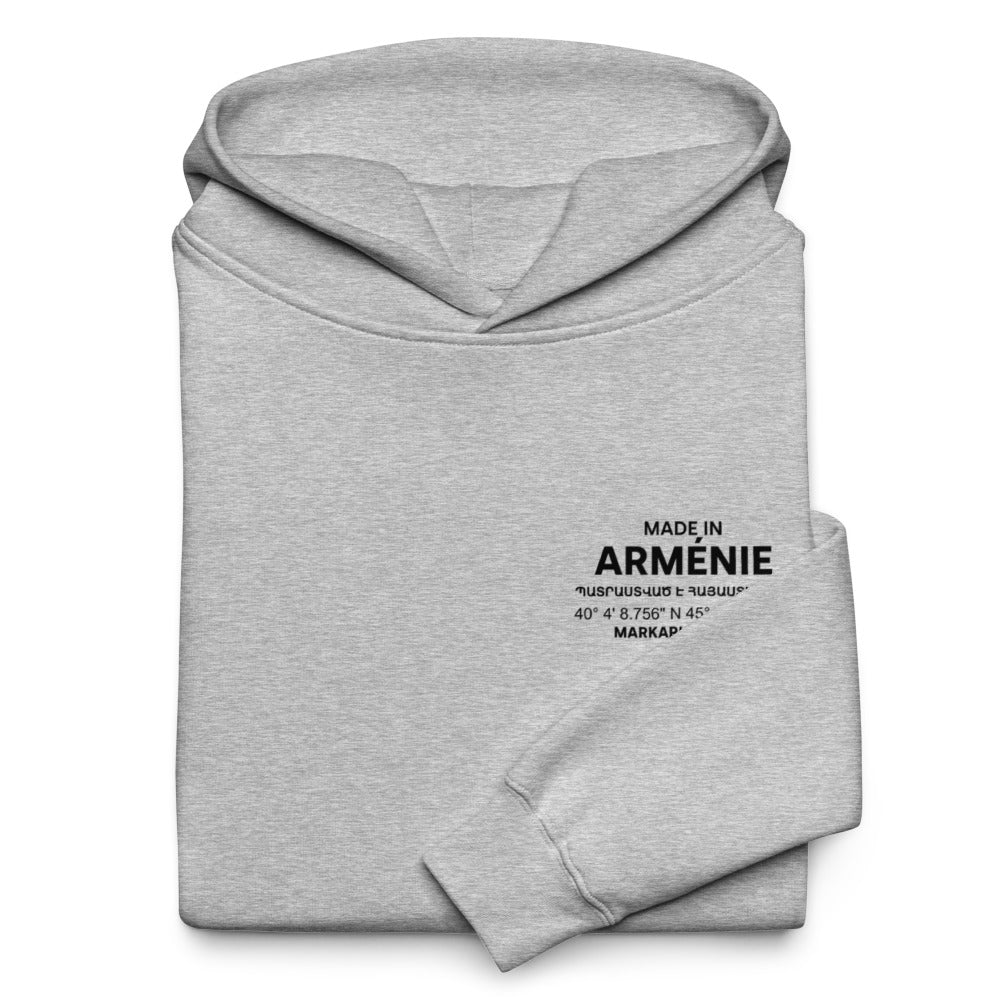 Sweat à capuche Made in Arménie Gris